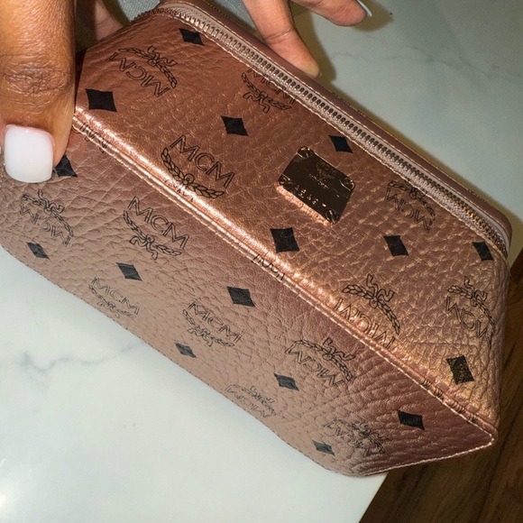 MCM Metallic Rose Travel Case - Picture 2 of 5